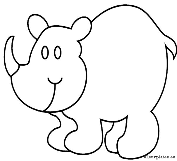 Neushoorn Kleurplaat 331518 Kleurplaat Of je nu paarden, honden, vissen of poezen wilt inkleuren, je vindt ze hier allemaal! kleurplaten eu