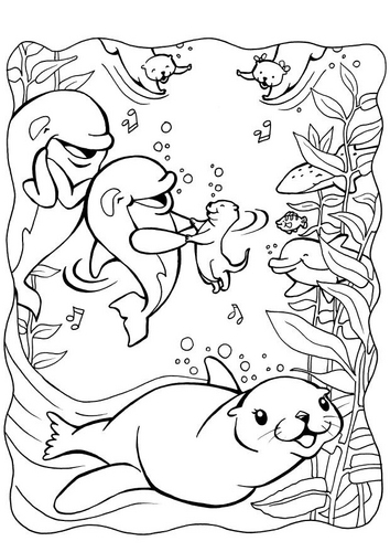 ocean seals coloring pages - photo #22