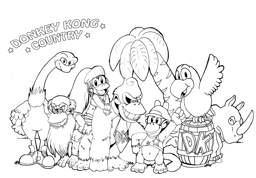baby donkey kong coloring pages - photo #19