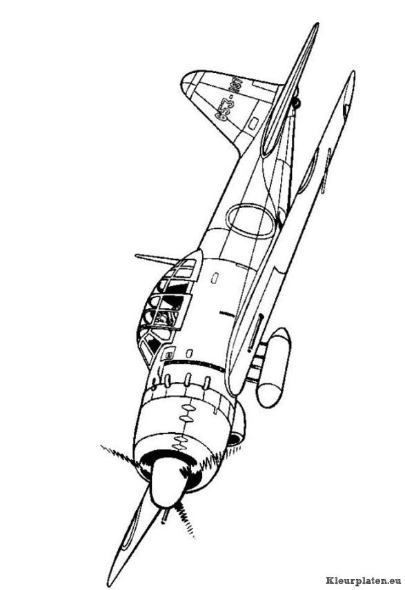 Spitfire Plane Coloring Pages
