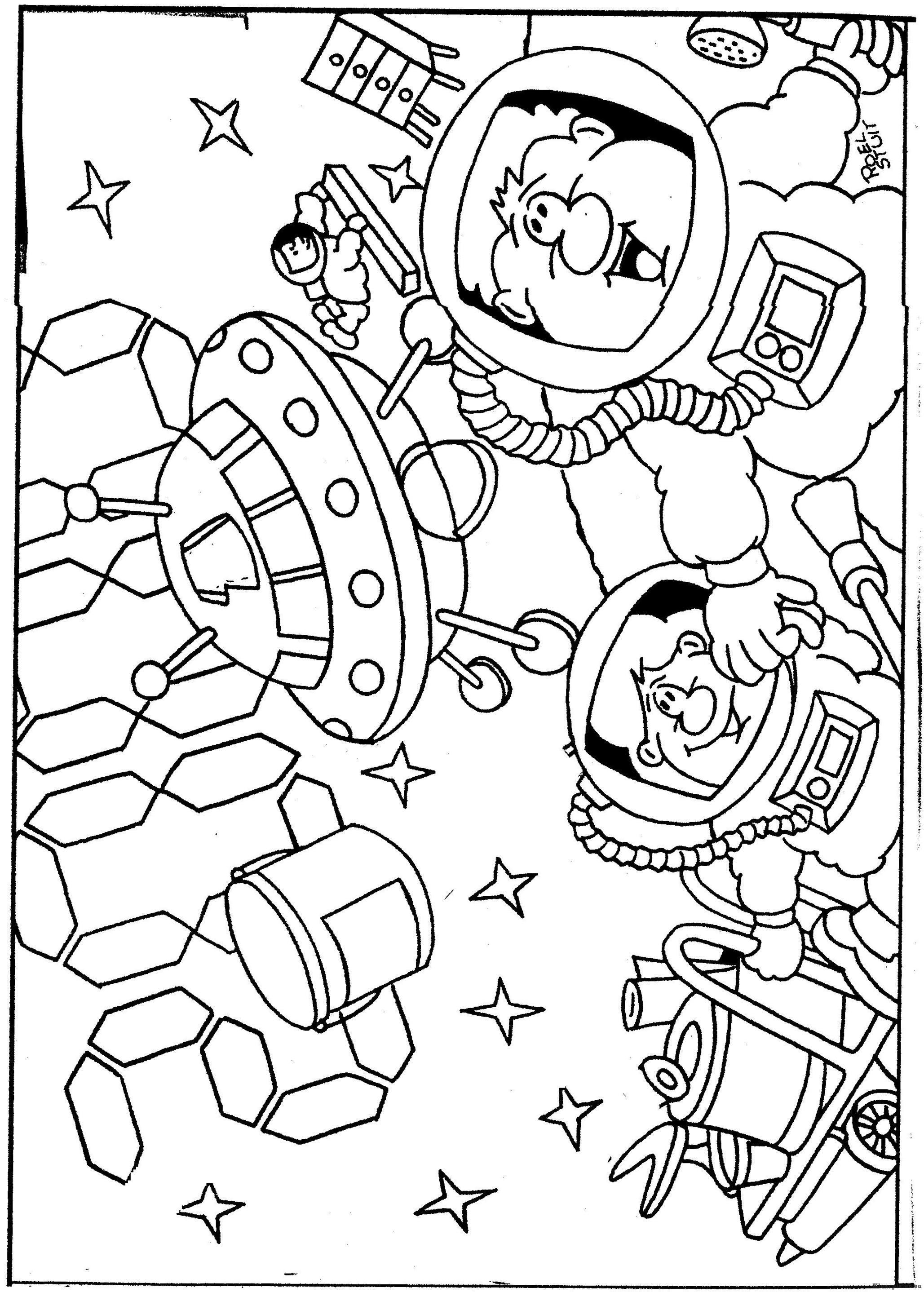 Astronaut kleurplaten