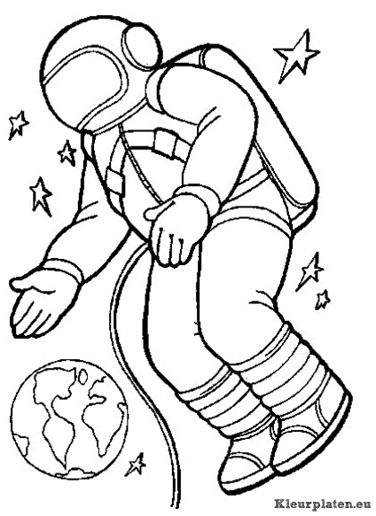 Astronaut kleurplaten