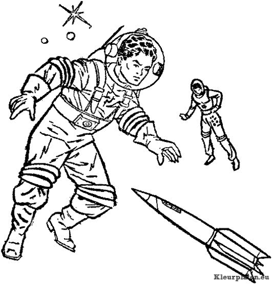 Astronaut kleurplaten
