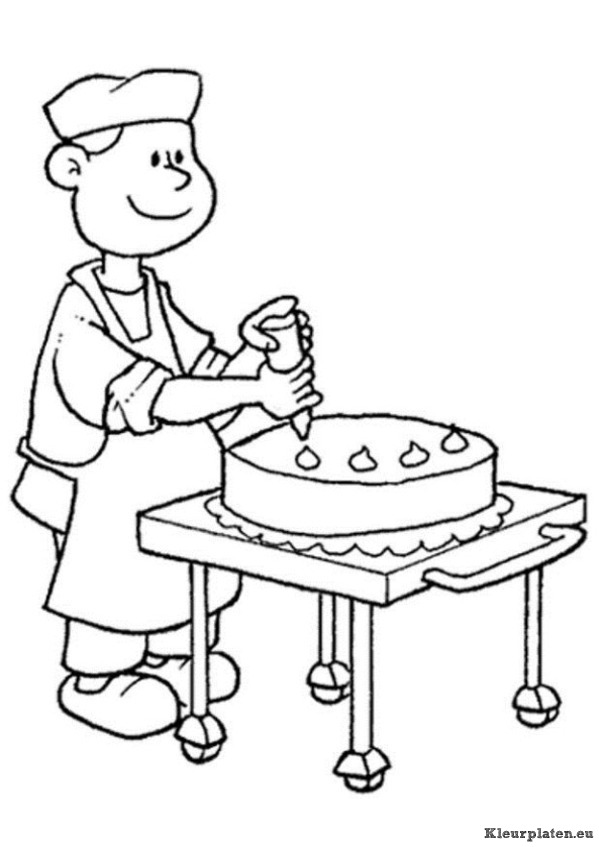 Bakker kleurplaten