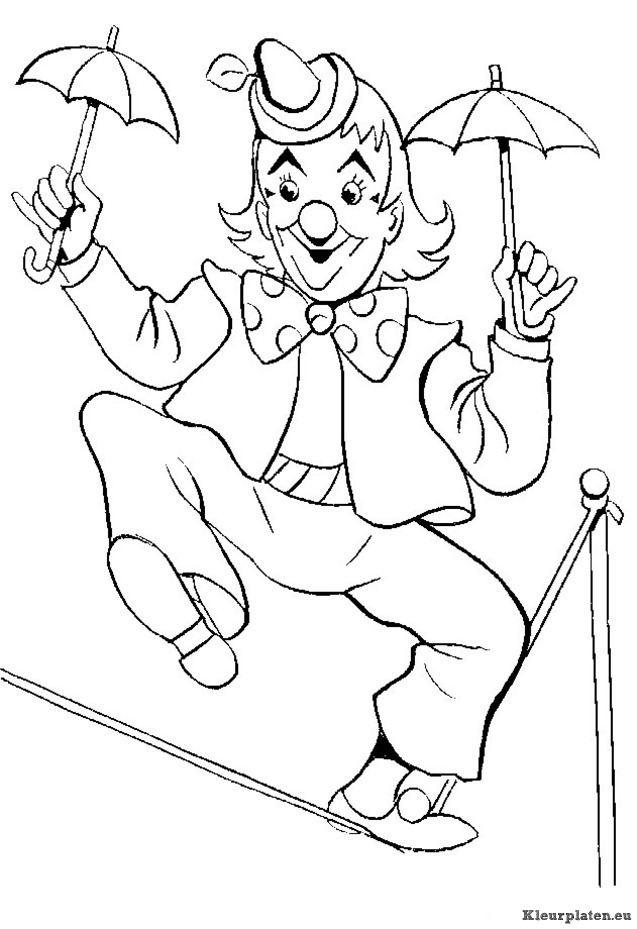 Circus kleurplaten