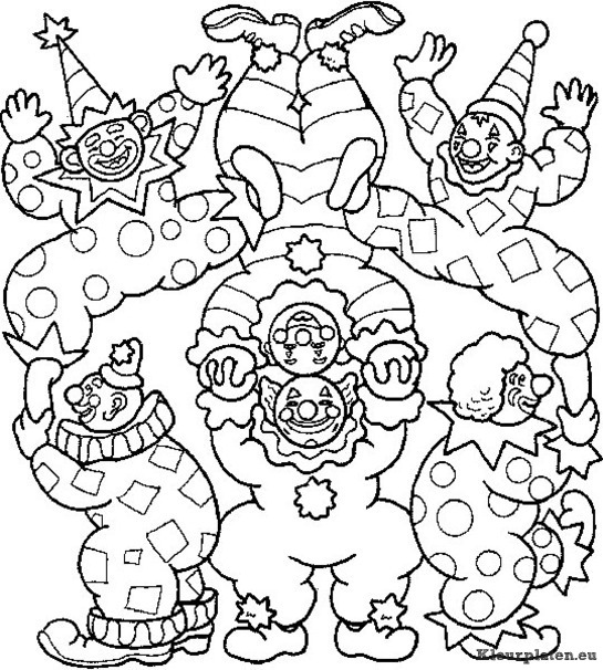 Circus kleurplaten