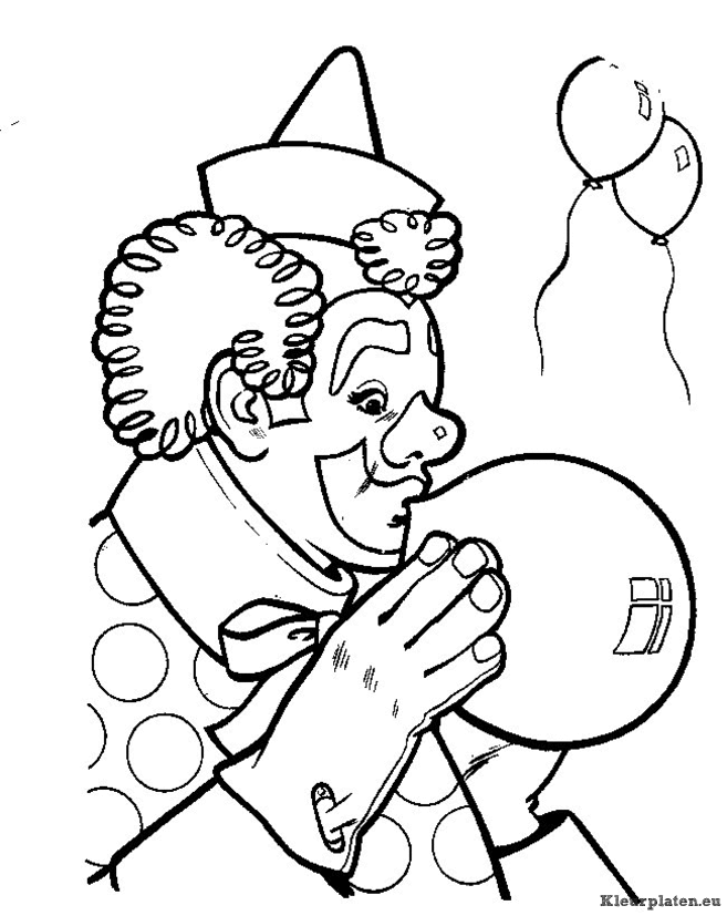 Clowns kleurplaten