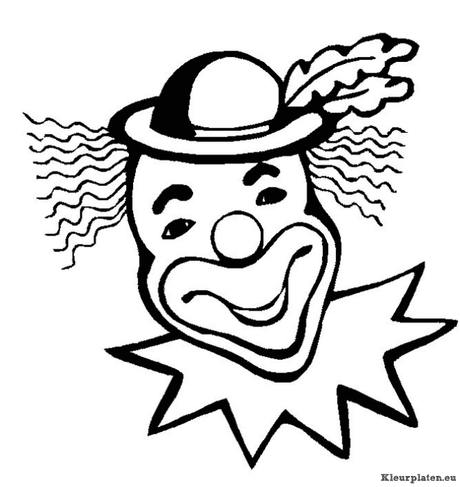 Clowns kleurplaten