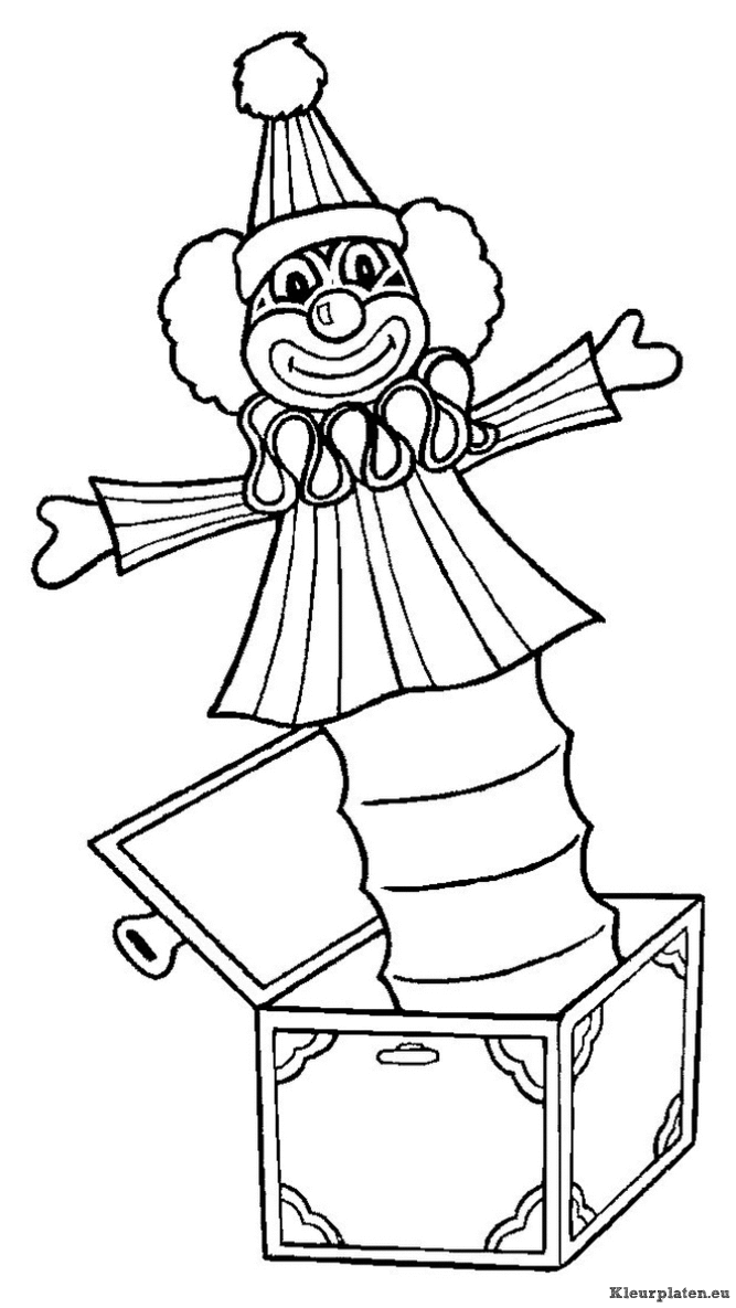 Clowns kleurplaten