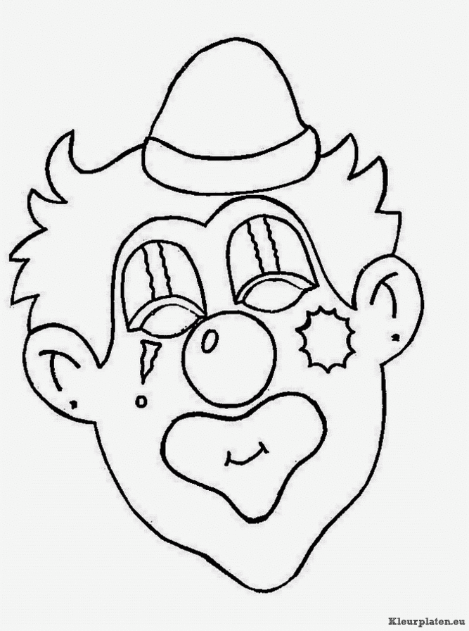 Clowns kleurplaten