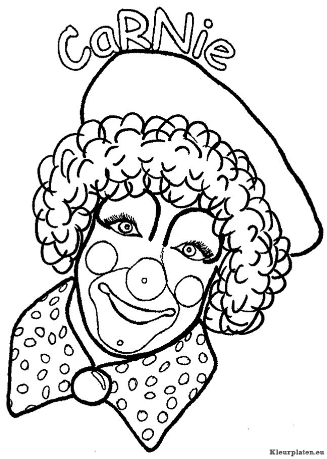 Clowns kleurplaten