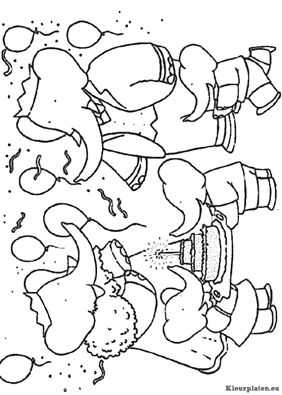 Babar de olifant kleurplaten