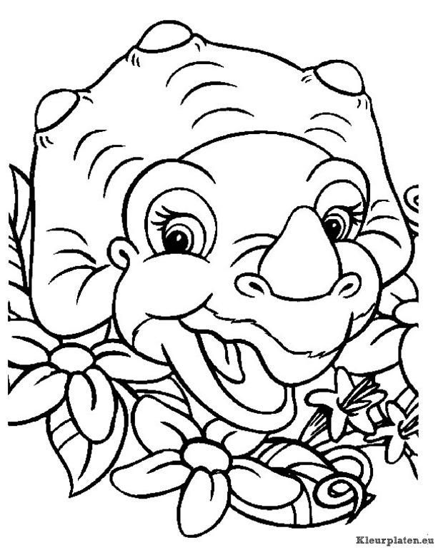 Baby dinosaurussen kleurplaten