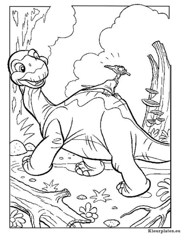 Baby dinosaurussen kleurplaten