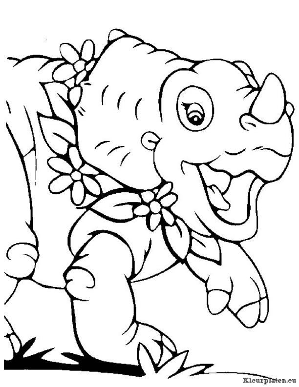 Baby dinosaurussen kleurplaten