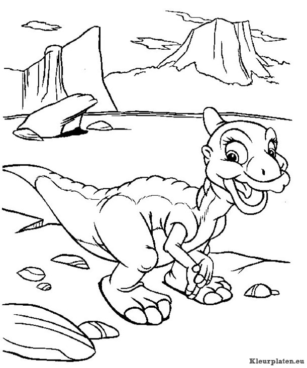 Baby dinosaurussen kleurplaten