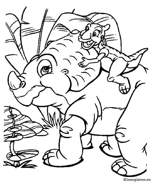 Baby dinosaurussen kleurplaten