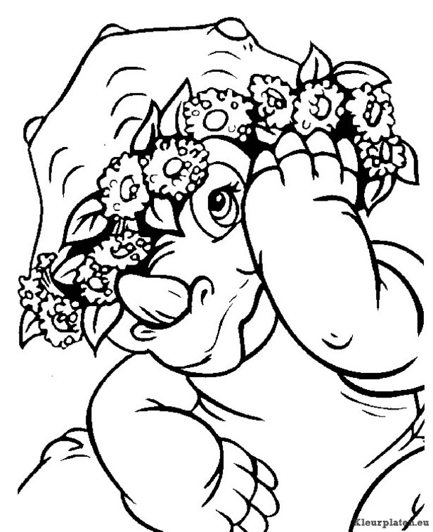 Baby dinosaurussen kleurplaten