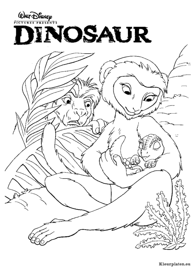 Dinosaurus kleurplaat