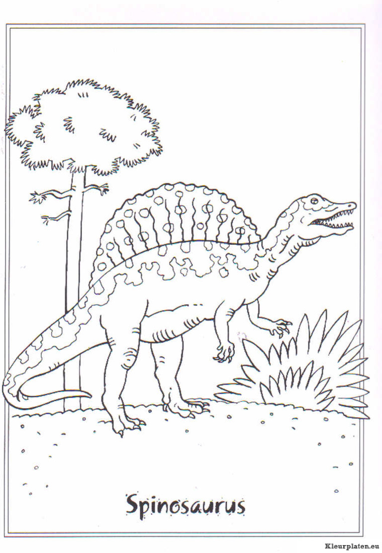 Dinosaurussen kleurplaat