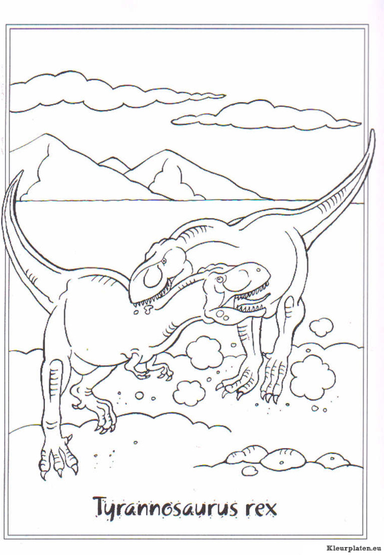 Dinosaurussen kleurplaten