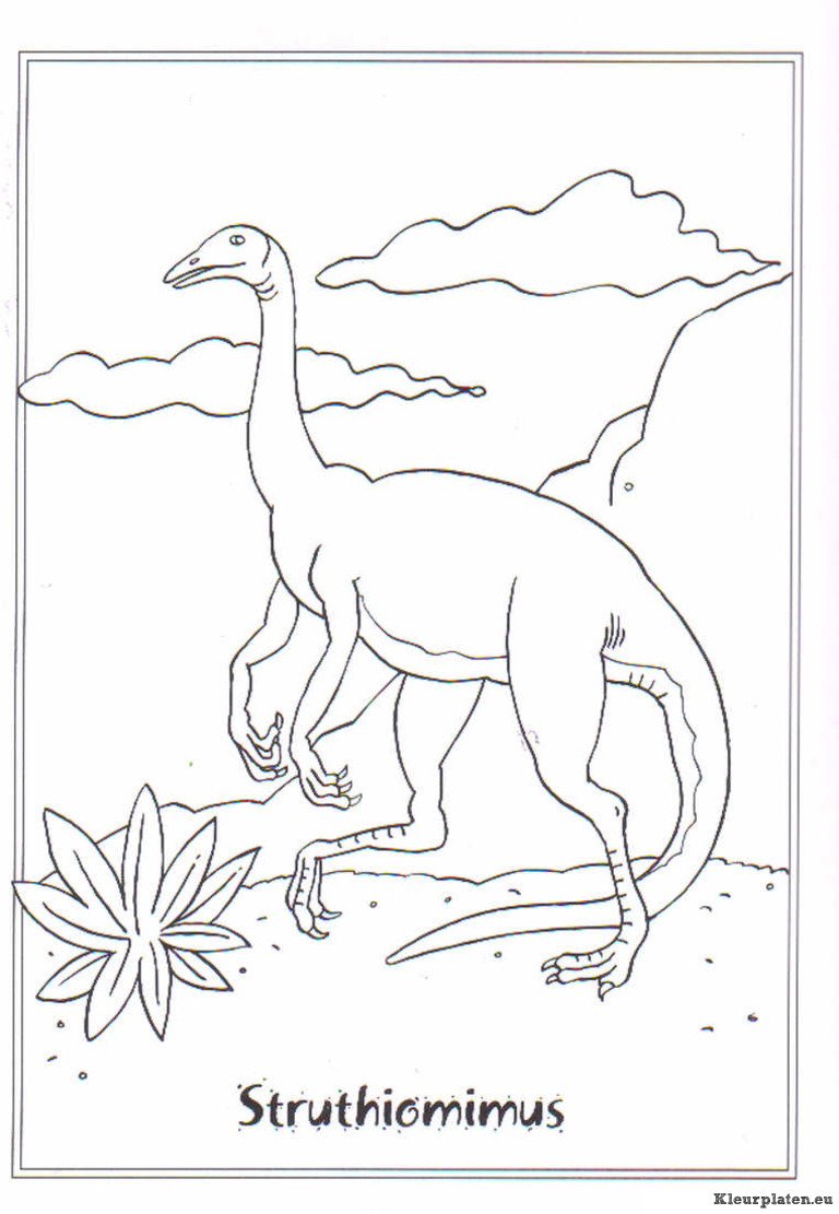 Dinosaurussen kleurplaat