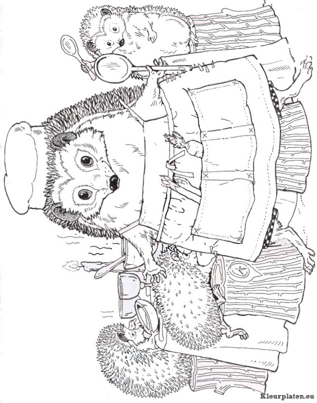 Egels kleurplaten