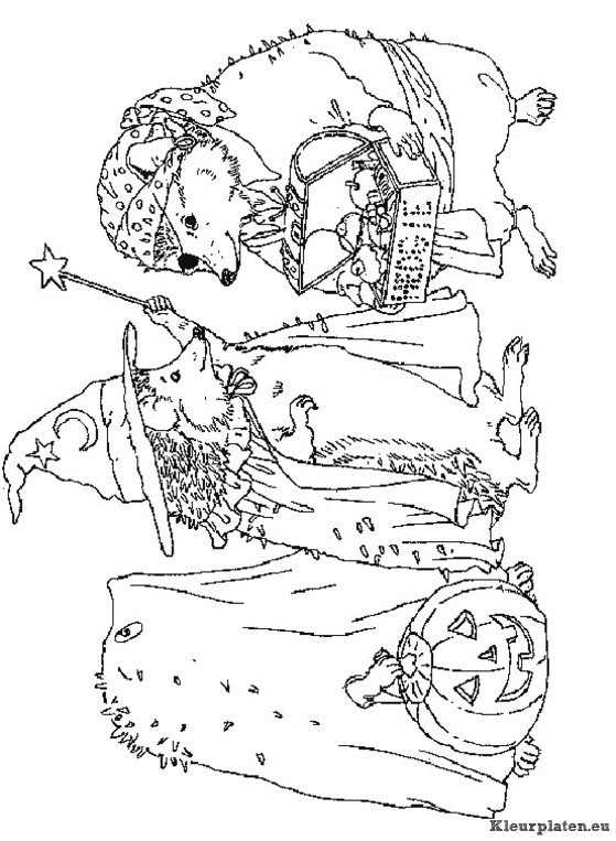Egels kleurplaten