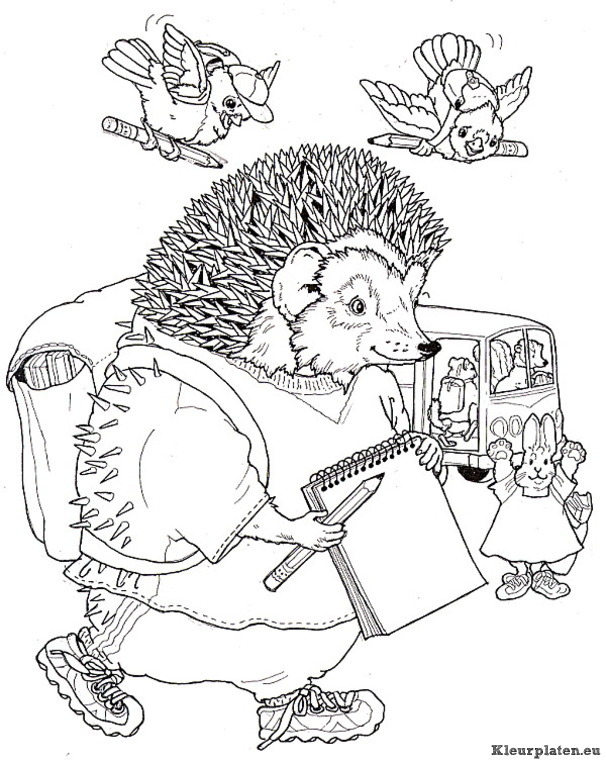 Egels kleurplaten
