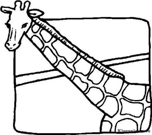 Giraffe kleurplaten