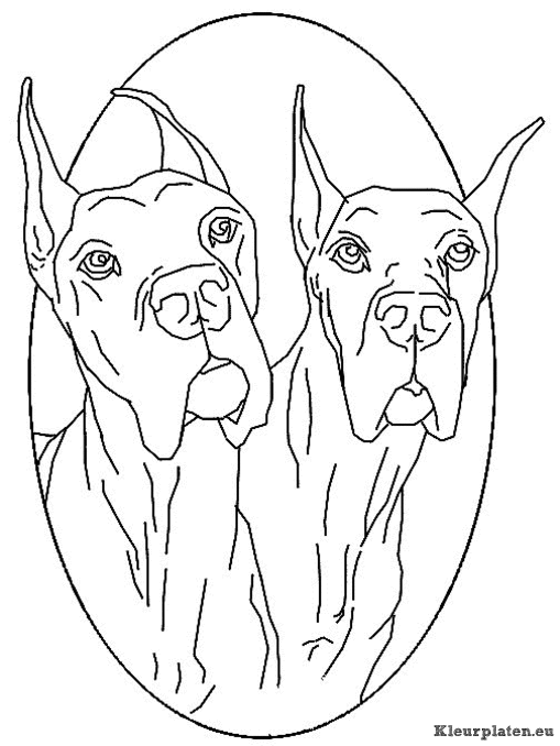 Honden kleurplaten