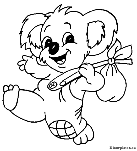 Koala beertjes kleurplaten