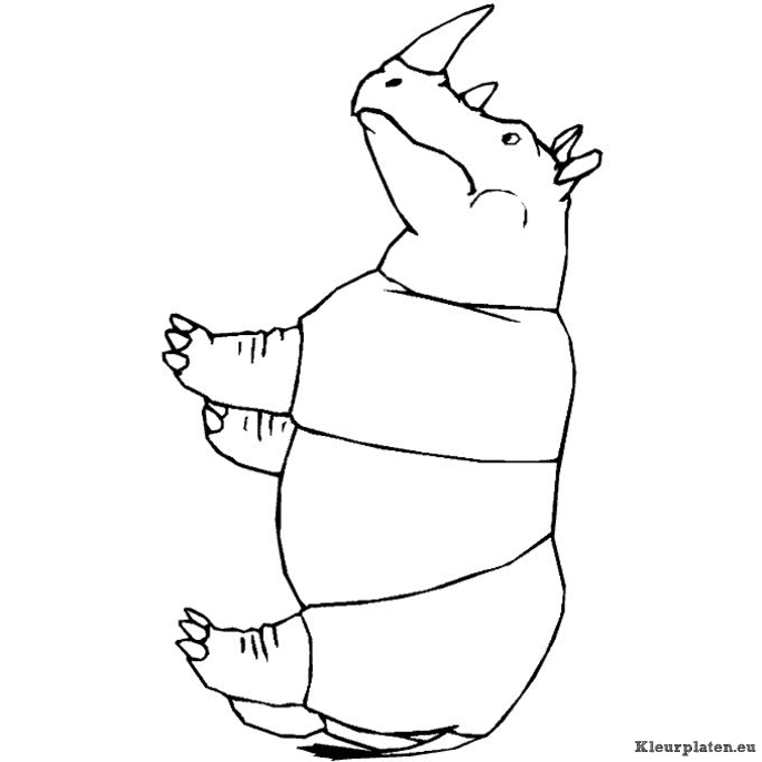 Neushoorn kleurplaten