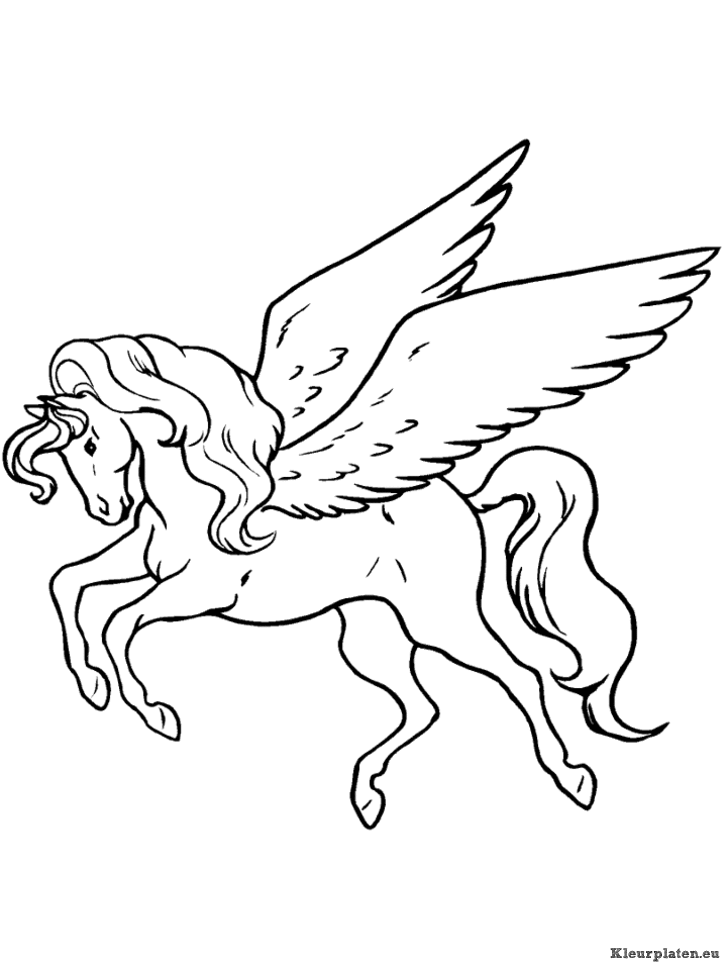Pegasus kleurplaat