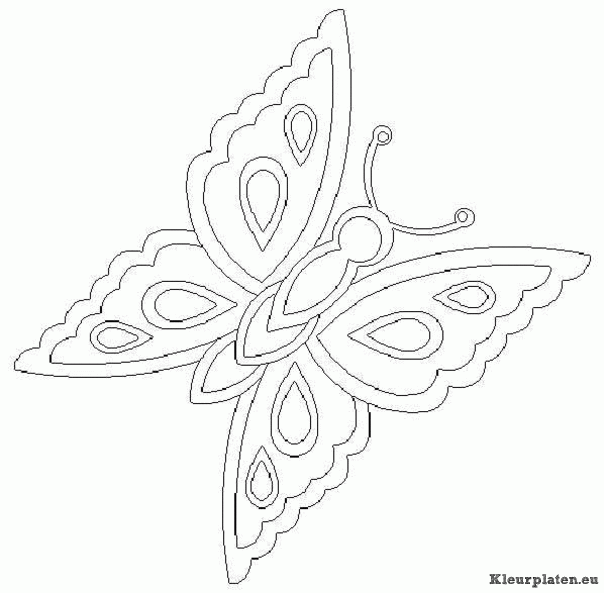 Vlinders kleurplaten