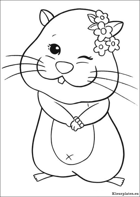 Zhu zhu pets kleurplaten