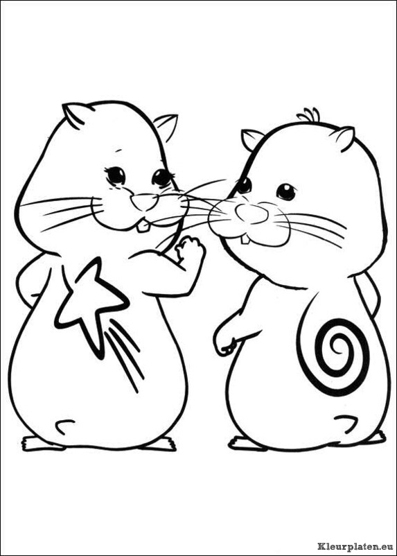 Zhu zhu pets kleurplaten