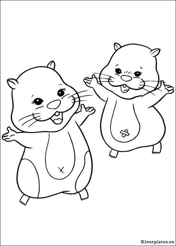 Zhu zhu pets kleurplaten