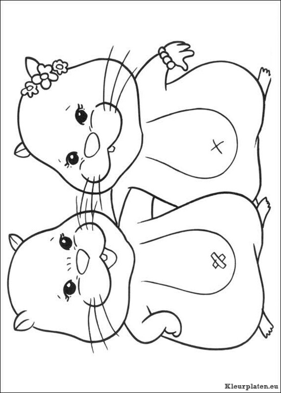 Zhu zhu pets kleurplaten