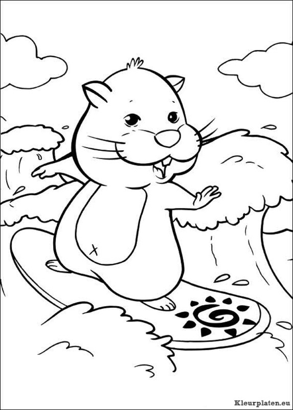Zhu zhu pets kleurplaten