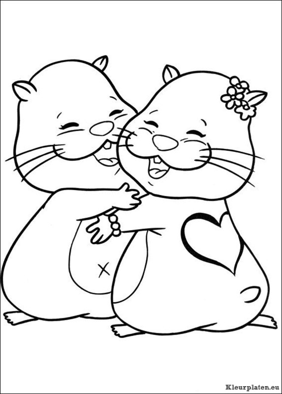 Zhu zhu pets kleurplaten