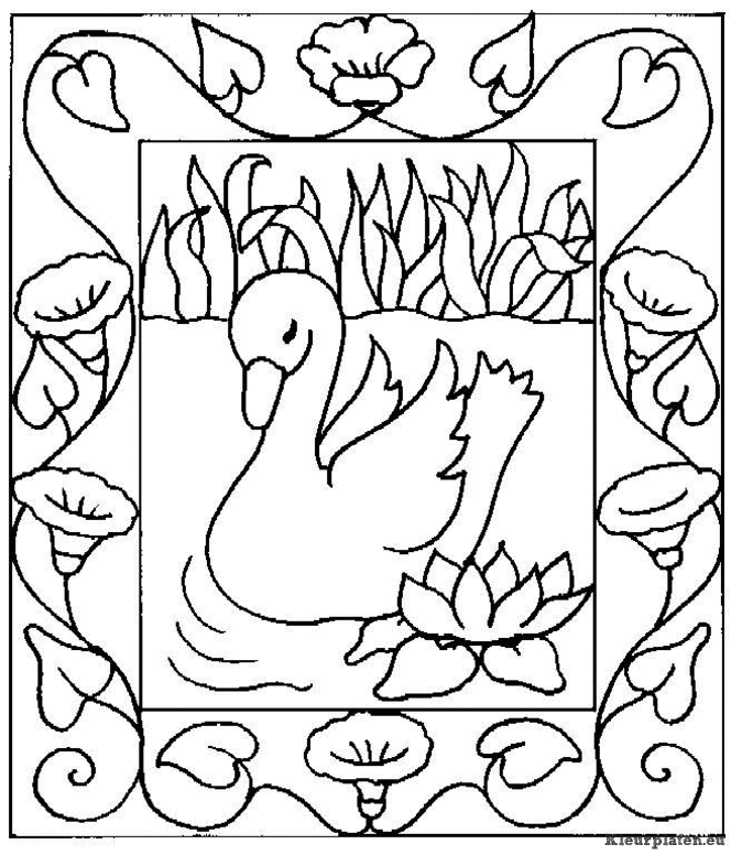 Zwanen kleurplaten