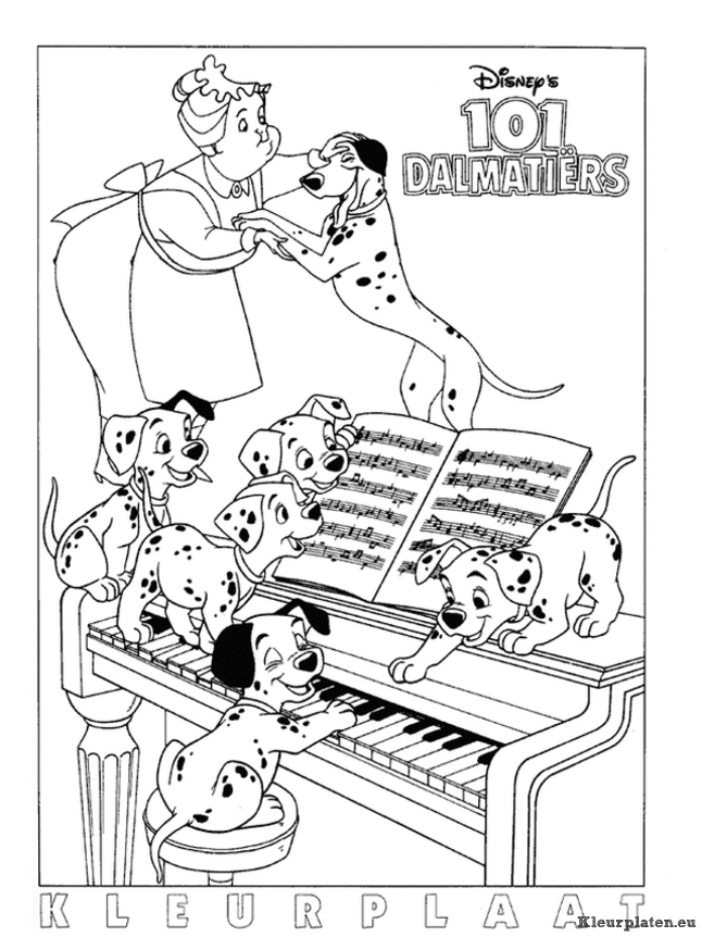 101 dalmatiers kleurplaten