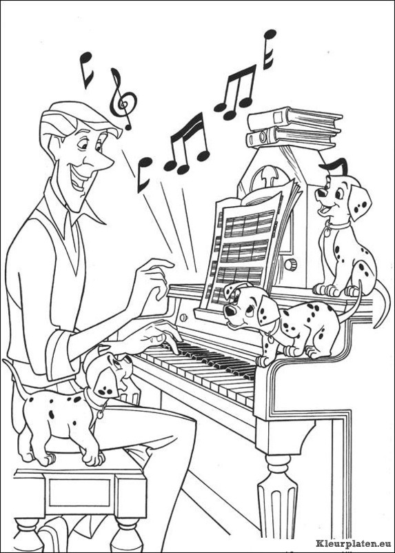 101 dalmatiers kleurplaten