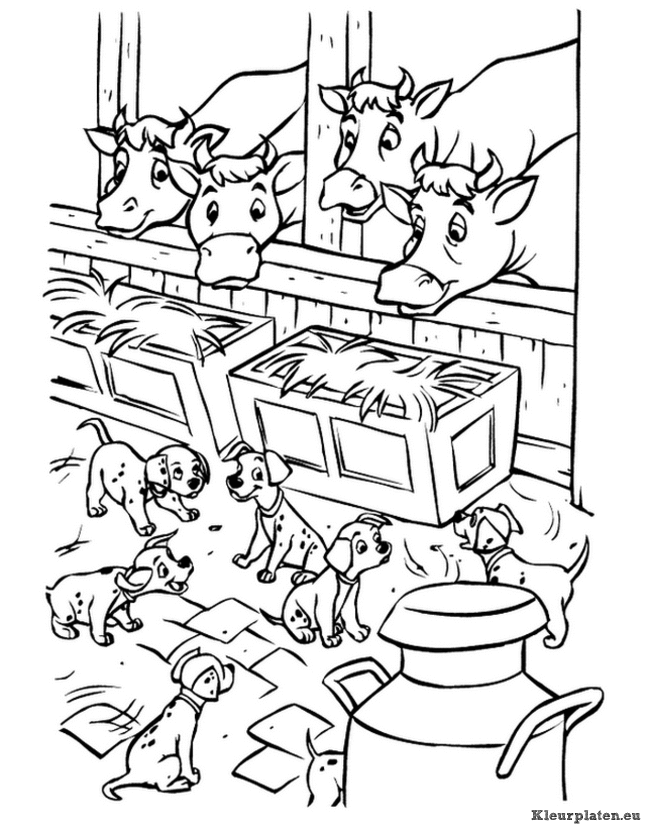 101 dalmatiers kleurplaten
