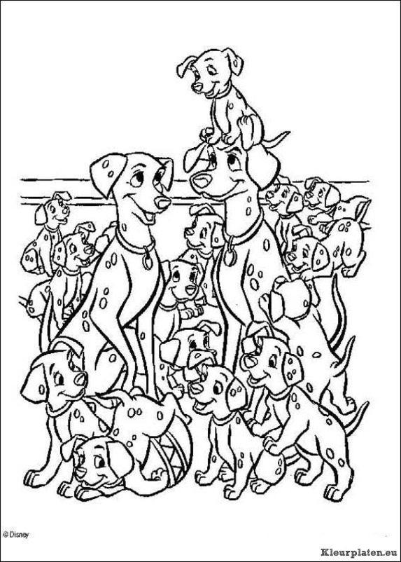 101 dalmatiers kleurplaten