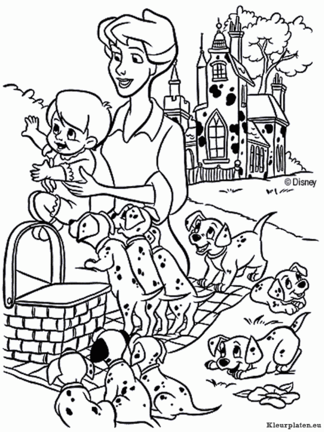 101 dalmatiers kleurplaten