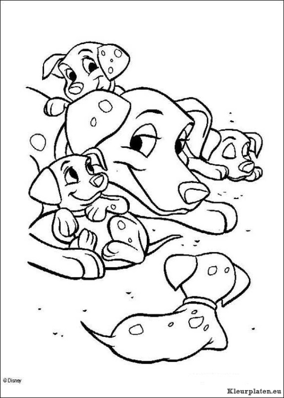 101 dalmatiers kleurplaten