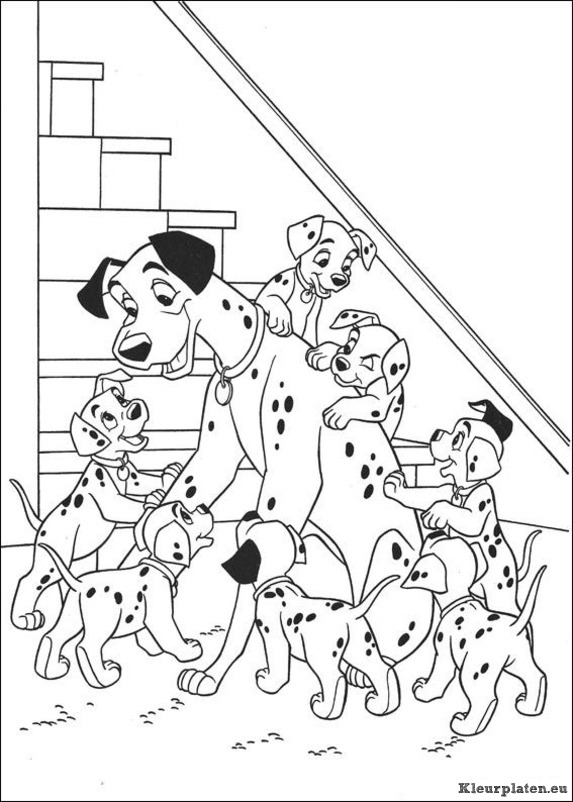 101 dalmatiers kleurplaat