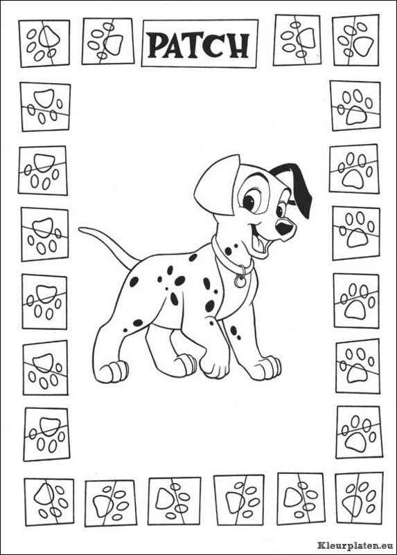 101 dalmatiers kleurplaat